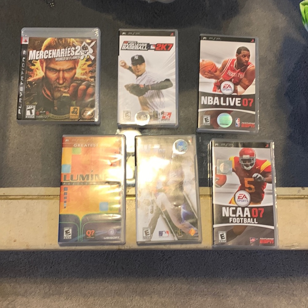 PSP games. All games retail for 39.00 and will sell for 10.00.
